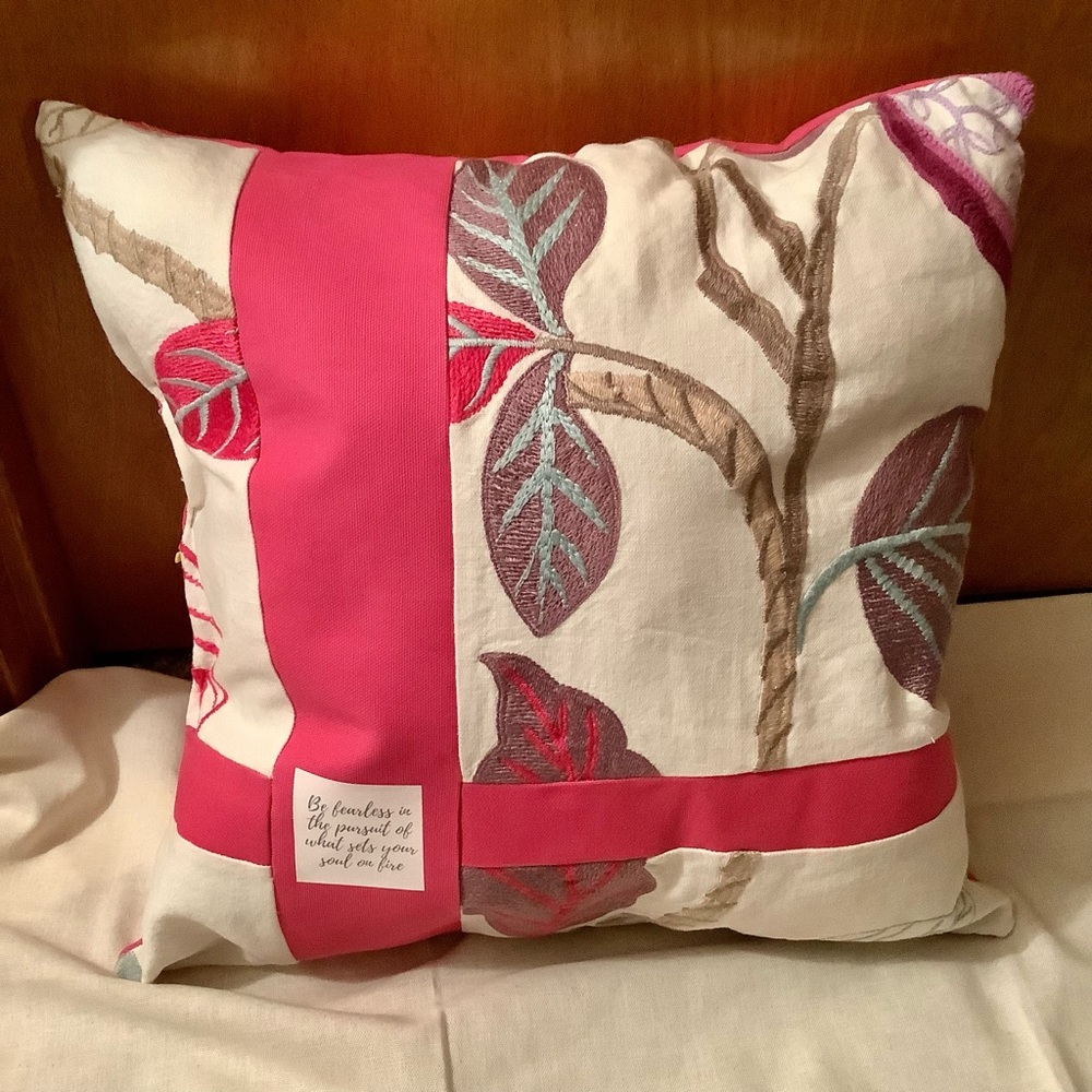 ‘Pillow Talk’ custom decorative pillow